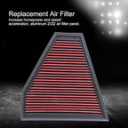 2332 Air Filter Aluminum Washable Reusable High Performance Air Filter Panel Replacement Engine Protection Accessory for Automotive Vehicles