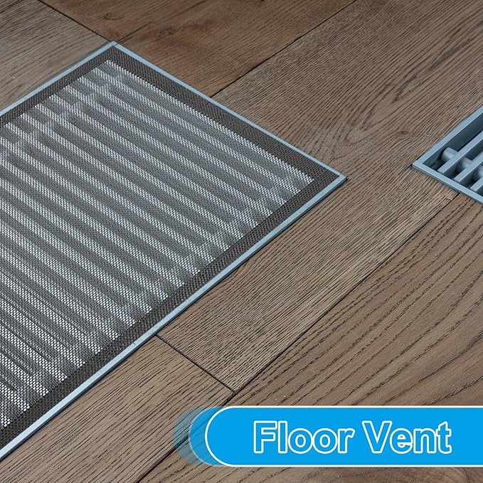 PATIKIL 4"x8" Magnetic Vent Cover, 6 Pack Floor Wall Air Registers Cover Strong Magnet Vent Screen Mesh for Blocking Hair Dust Debris, Black
