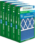 Filterbuy 16x25x5 Air Filter MERV 13 Optimal Smoke & Allergy Defense (4-Pack), Pleated HVAC AC Furnace Filters for Honeywell FC100A1029, Lennox X6670, and More (Actual Size: 15.75 x 24.75 x 4.38)