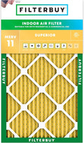 Filterbuy 13x21.5x1 Air Filter MERV 11 Superior Pet & Allergy Defense (1-Pack), Electrostatic Pleated HVAC AC Furnace Filters Replacement, Made in USA (Actual Size: 12.88 x 21.50 x 0.75)