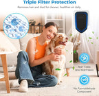 Air Ionizers Plug In Negative Ion Air Purifiers Quiet Air Freshener for Home Bedroom Office Basement - Portable Mini Air Cleaner Odor, Smoke, Dust, Pet Smell (4, Black)