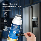 Waterdrop Plus DA29-00020B 𝐍𝐒𝐅 𝟒𝟎𝟏 𝐂𝐞𝐫𝐭𝐢𝐟𝐢𝐞𝐝 Refrigerator Water Filter, Replacement for Samsung® Water Filter DA29-00020B, HAF-CIN, HDX FMS-2, RF28HMEDBSR, 2 Filters (Package May Vary)