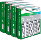 Filterbuy 24.5x27x5 Air Filter MERV 8 Essential Dust & Allergy Defense (4-Pack), Pleated HVAC AC Furnace Filters for Trane, American Standard, Honeywell, and More (Actual Size: 24.06 x 26.13 x 4.97)