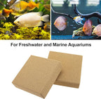 RealPlus Aquarium Filter Media Bio Ceramic Brick Bio Filter Media for Marine and Freshwater Aquarium Canister Filter Pond Fish Tank, 6 Pack (4" x 4" x 1")