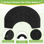 8 Pack Thickened 0.45” Carbon Filters Compatible with Litter Robot 4, Cat Litter Box Filters Replacement to Control Damp from Pets and Absorb Odors for a Fresh Home Life