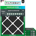 Filterbuy 16x18x1 Air Filter MERV 10 Odor & Allergy Defense with Activated Carbon (4-Pack), Electrostatic Pleated HVAC AC Furnace Filters Replacement, Made in USA (Actual Size: 15.50 x 17.50 x 0.75)
