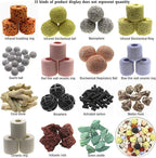 Aquarium Filter Media 15-in-1 Mineral Balls & Ceramic Rings - 500g with Zippered Mesh Bag for Fish Tank/Pond Filters