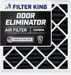 Filter King 22.25x25x1 Air Filter | 4-PACK | Carbon MERV 8 HVAC Pleated A/C Furnace Filters | MADE IN USA | Actual Size: 22.25 x 25 x .75"