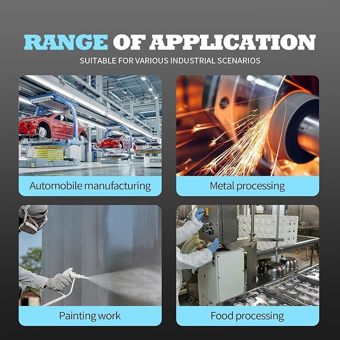 1/2" & 3/4" NPT Industrial Grade 4 Stage Gas Drying System, Coalescing Filter, Desiccant Dryer, Auto Drain, Compatible with Paint Spray, Plasma Cutter (Manual Version,1/2" NPT)