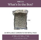 FoodCycler Carbon Filter Replacement for Eco 3 & Eco 5 - Eliminate Odors & Maintain Performance - Odor Control, Food Waste Disposal, Long-Lasting Carbon Filter, Easy to Install (4-Pack)