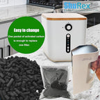 Odor Absorbing Carbon Refills for iDOO 3L Smart Kitchen Countertop Composter Filter, Replacement Activated Charcoal Filters Compatible with iDOO 3L Electric Kitchen Composter