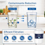 K003 Refrigerator Water Filter Replacement for GE MWF, martWater MWFP, MWFA, GWF, HDX FMG-1, WFC1201,WFC1201, RWF1060, 197D6321P006, PC75009,Kenmore 9991,GSE25GSHECSS, PSHS6PGZBESS (3)