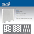 2'x2' Black Plastic Perforated Tile, 5 Pack, with 1/2" Holes