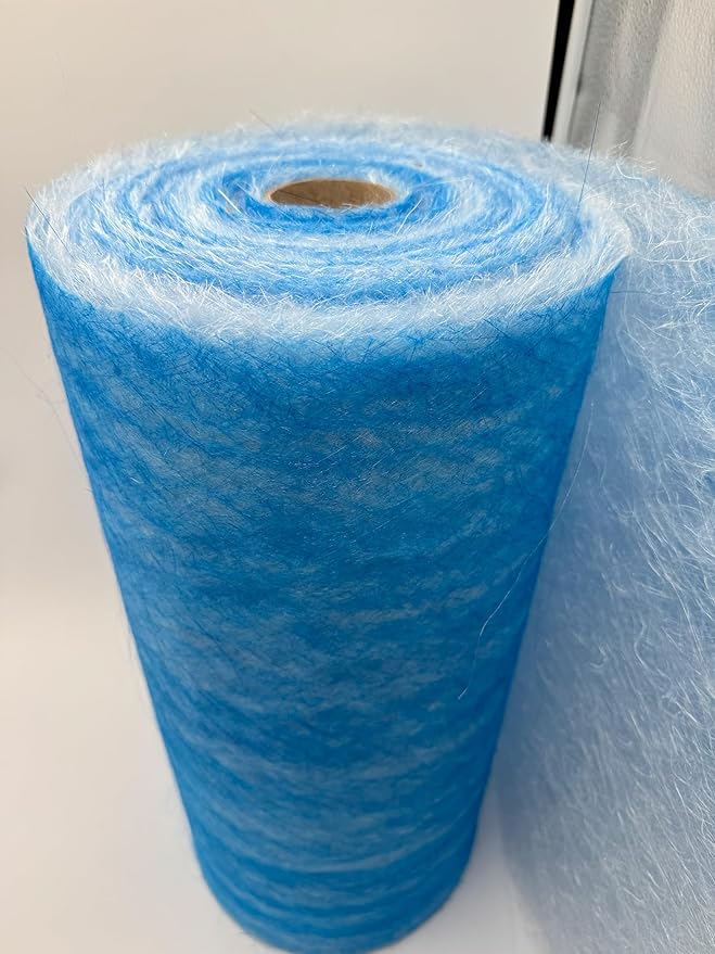 Paint Booth Exhaust Fiberglass Filter Roll, Blue/White Paint Arrestor for Spray Booth (20.5" x 200ft)