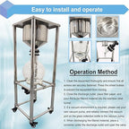 50L Vacuum Filtration System, Negative Pressure Suction Filter with Stainless Steel Buchner Funnel & Glass Filter Flask, Discharge Valve & Brake Casters, for Lab Chemical Industrial Use