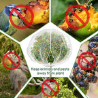 7.8 x 7.8 ft Large Fruit Tree Netting Cover with Zipper and Drawstring,Garden Insect Netting Plant Cover Transparent Bird Plant Barrier Flower Fruit Mesh Screen for Preventing Deer Squirrel Bug