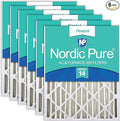 Nordic Pure 16x20x4 (Actual Size: 15 1/2 x 19 1/2 x 3 5/8) Pleated MERV 14 Air Filters 6 Pack