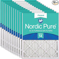 Nordic Pure 16x16x1 (Actual Size: 15 3/4 x 15 3/4 x 3/4) Pleated MERV 14 Air Filters 12 Pack