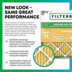 Filterbuy 16x25x1 Air Filter MERV 11 Superior Pet & Allergy Defense (2-Pack), Electrostatic Pleated HVAC AC Furnace Filters Replacement, Made in USA (Actual Size: 15.50 x 24.50 x 0.75)