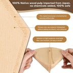 #2 Natural Brown Paper Cone Coffee Filters, Unbleached Coffee Filter 2, Fit 2~6 Cup Cuisinart Black & Decker Coffee Maker & #2 Cone Drippers, Replace Melitta Filters No.2 (100)