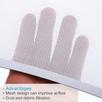 PATIKIL 4"x14" Magnetic Vent Cover, 6 Pack Floor Wall Air Registers Cover Strong Magnet Vent Screen Mesh for Blocking Hair Dust Debris, White