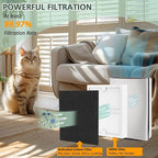 Replacement Filters b for Idylis AC-2125, AC-2126, IAF-H-100B, IAP-10-125, IAPC-40-140, IAP-10-150, IAP-10-050 Air Purifiers (2 Pack)