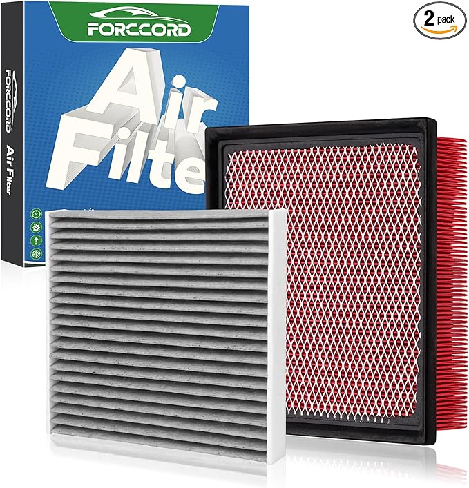 Cabin & Engine Air Filter Fits for Highlander 3.5L/2.7L Gas Only (2014-2019), Sienna 3.5L/2.7L Gas (2011-2020), Camry V6 3.5L Gas Only (2012-2017) Replace#CF10285 CA10755 Car Accessories