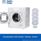 Fette Filter - Cloth Dryer Filters Compatible with Sonya, Panda, Avant, Magic Chef Dryers - Multi Pack (Pack of 8)