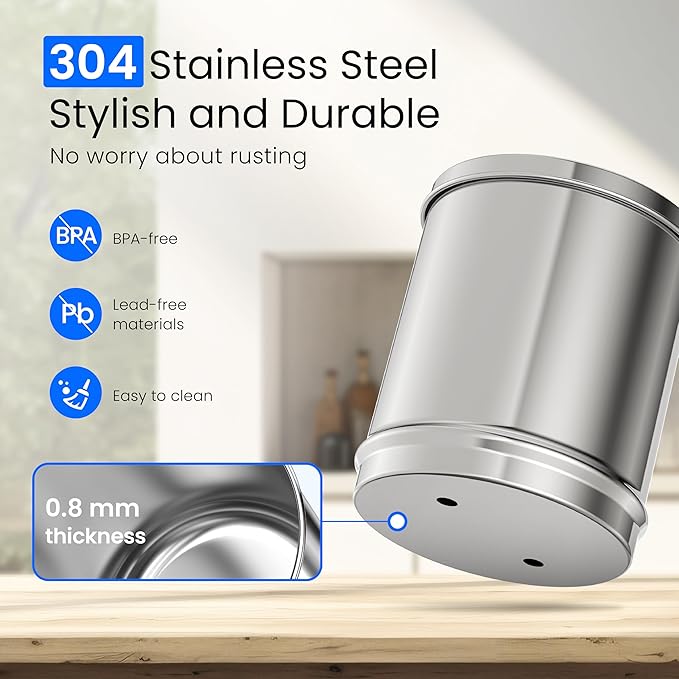 Waterdrop Gravity-fed Water Filtration System, NSF/ANSI 42&372 Certified Black Carbon Filters, Reduce Lead and Up to 99% Chlorine, with Stainless Steel Stand, 1.5 Gallons