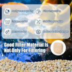 MAQIHAN Aquarium Bio Filter Media - 300g Ceramic Rings Balls, Porous Bio Media Brick for Fish Tank, Pond & Canister Filter, High Porosity Macaron Color (10oz)