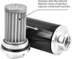 EVIL ENERGY Inline Fuel Filter 100 Micron with 6AN 8AN 10AN Adapter&Bracket Clamp 50MM Universal