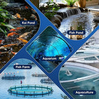 Rotary Drum Filter-3000GPH, 110V-240V High Pressure Cleaning Drum Filter, Fully Automatic Self-Cleaning Filter for Koi Pond, Fish Pond, Aquarium, Fish Farm, Seedling Cultivation Base, Aquaculture