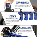 3/8 Inch NPT 4 Stage Air Drying System,Brass Filter, Coalescing Filter,Double Desiccant Dryers & Air Regulator,Metal Bowl, Semi-Auto Drain,Industrial Grade(Blue)