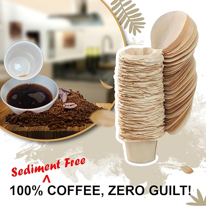 Delibru Unbleached Paper Filters with Lid for Reusable K Cups (700/Box) Paper coffee filters Fits All Brands Compatible with all Reusable Pods -100% Compostable and Disposable
