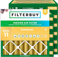 Filterbuy 19x19x4 Air Filter MERV 11 Superior Pet & Allergy Defense (12-Pack), Electrostatic Pleated HVAC AC Furnace Filters Replacement, Made in USA (Actual Size: 19.00 x 19.00 x 3.63)