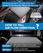 PHILTOP Cabin Air Filter w/Activated Carbon, Compatible with CF10747 Jeep Liberty 2008, 2009, 2010, 2011, 2012, Dodge Nitro 2007, 2008, 2009, 2010, 2011, Filter Up Dust Pollen Odor
