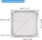 MECCANIXITY 80mm Computer Fan Filter Grills Stainless Steel Mesh Dustproof Case Cover for Computers, Pack of 2