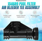 Replacement 154689 Pool Filter Air Bleeder Tee Assembly Compatible with Pentair Triton II TR140, TR50, TR60, TR100 | Air Filter Replace for S7S50, S8S70 | Pool Accessories for Sand Filters, 50 Pack