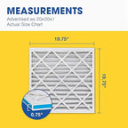 Aerostar 20x20x1 MERV 8 Air Filter, 4 Count, ACTUAL SIZE (19.75 x 19.75 x 0.75), HVAC, Air Conditioning & Furnace Filter Captures Dust, Lint & Pollen (MPR 600 / FPR 5), Made in USA