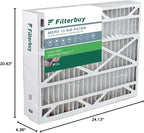 Filterbuy 21x24.5x5 Air Filter MERV 13 Optimal Smoke & Allergy Defense (1-Pack), Electrostatic Pleated HVAC AC Furnace Filters for Rheem, Ruud, and Protech (Actual Size: 20.63 x 24.13 x 4.38)