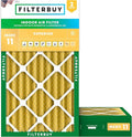 Filterbuy 12x24x4 Air Filter MERV 11 Superior Pet & Allergy Defense (2-Pack), Electrostatic Pleated HVAC AC Furnace Filters Replacement, Made in USA (Actual Size: 11.50 x 23.38 x 3.63)