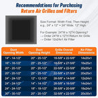 Fancat Return Air Filter Grille for 20x20 Ducts, Steel Air Vent Cover with Removable Door for 1" Filters | Fits Sidewall & Ceiling | Outer Size: 22 5/8" W x 22 5/8" H