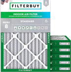 Filterbuy 24x28x2 Air Filter MERV 8 Essential Dust & Allergy Defense (6-Pack), Electrostatic Pleated HVAC AC Furnace Filters Replacement, Made in USA (Actual Size: 23.50 x 27.50 x 1.75)