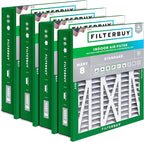 Filterbuy 20x25x5 Air Filter MERV 8 Essential Dust & Allergy Defense (4-Pack), Electrostatic Pleated HVAC AC Furnace Filters Replacement for Honeywell Return Grille (Actual Size: 18.38 x 23.38 x 3.69)