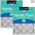 Nordic Pure 18x24x4 (Actual Size: 17 1/2 x 23 3/8 x 3 5/8) Pleated Air Filters MERV 14 Plus Carbon 2 Pack