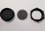 Louvered Vent, Bug Screen, 60ppi Filter, Seal and Cap, 2.5", Black