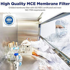 Membrane Solutions MCE Gridded Membrane Filter, Mixed Cellulose Esters Membrane Filter, Sterile Individual Pack Membrane Disc Filter, Diameter: 47 mm, Pore Size: 0.45 um, (200 Pack)