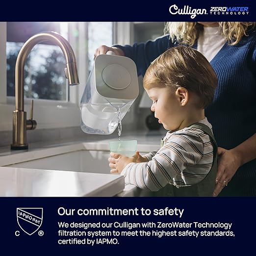 Culligan with ZeroWater Technology Replacement Filter 3-Pack, 5-Stage Advanced Water Filter – IAPMO Certified to Reduce Lead, Total PFAS (Forever Chemicals), Mercury, Fluoride, and Chlorine