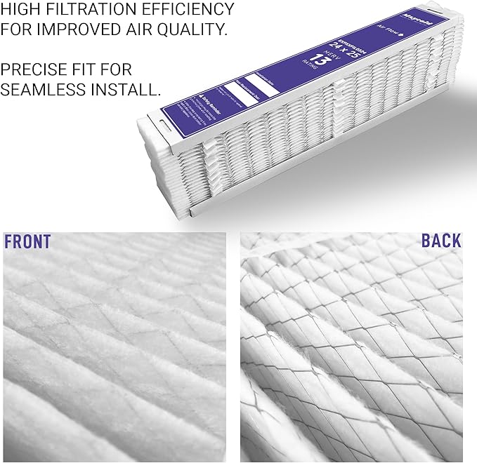 Compatible for Carrier & Bryant EXPXXFIL0324 Air Filter Replacement EXPXXFIL0024 20x25x5 (2-Pack), MERV 14, Foldable Media