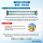 Max Water 4" x 40" BW-4040 / TW30-4040 2400 GPD Brackish Water RO Membrane Perfect for Car Wash, Whole House & Industrial Applications | Compatible with AG4040FF, RE4040-BE and more
